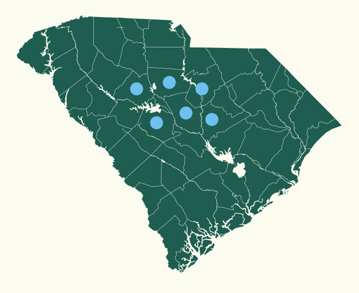 South Carolina coverage map